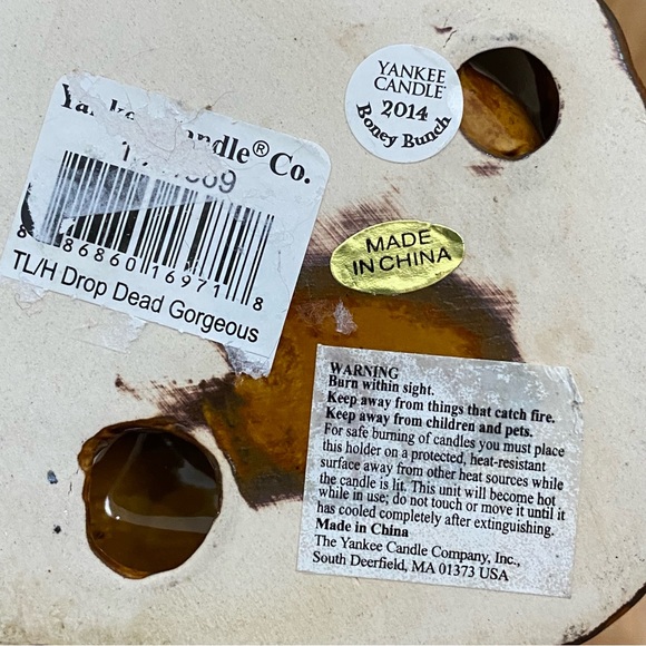 Yankee Candle Boney Bunch Drop Dead Gorgeous Halloween Tea Light Candle Holder - Picture 12 of 13